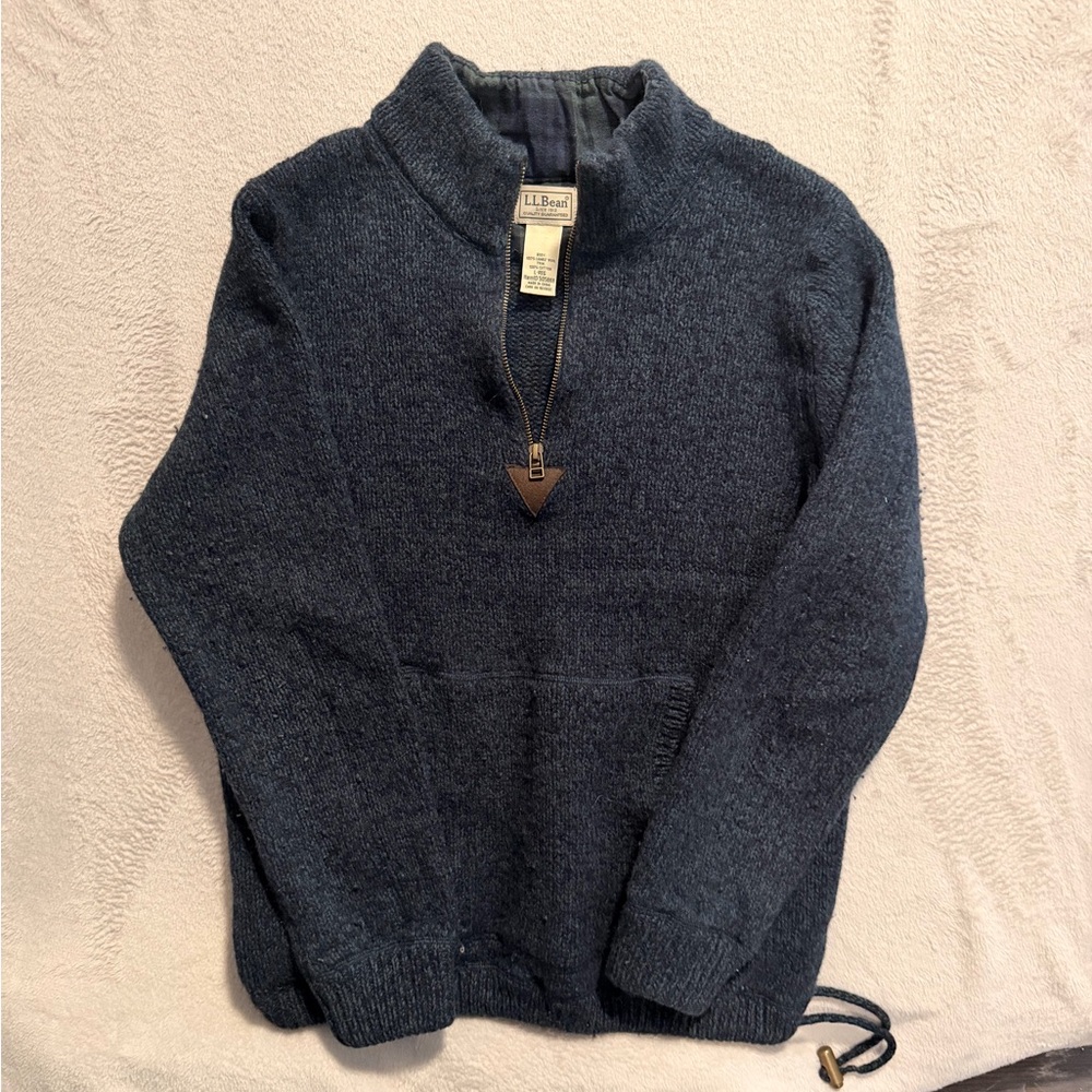 L.L. Bean Men's Dark Navy Half‑Zip Sweater